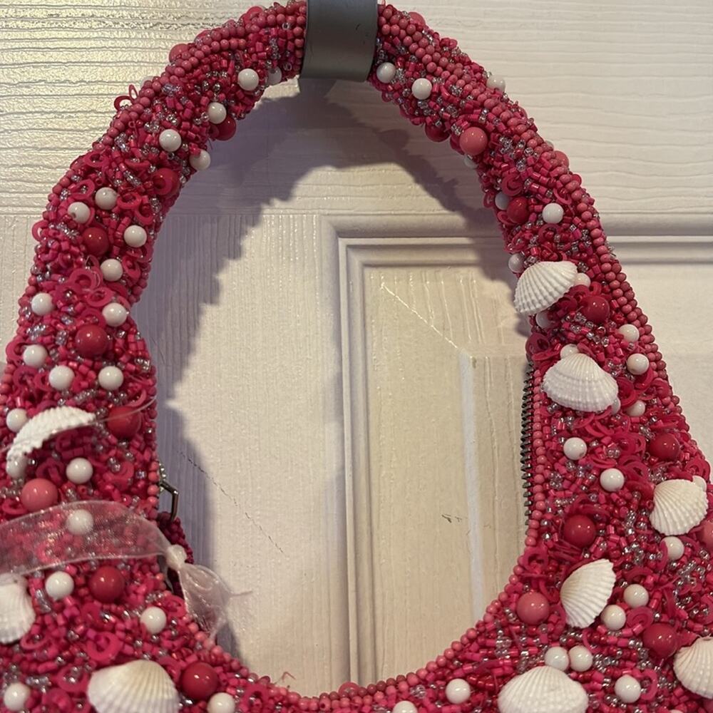 BNWT Viral Handmade Beaded Boho Bag with Shell Embellishments – Made in India - Picture 8 of 9